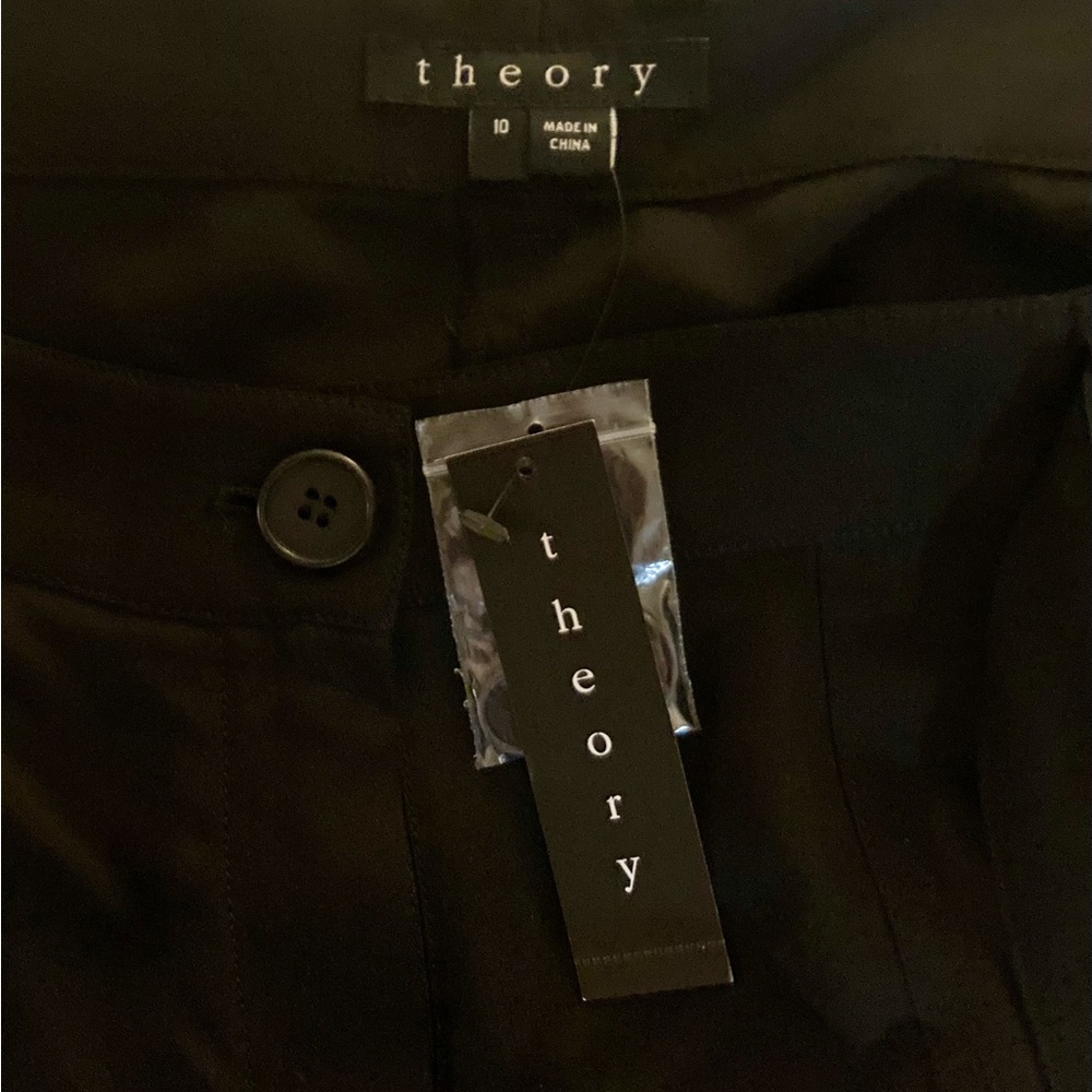 Theory Black Hannon Silk Cargo Pants - Picture 8 of 10